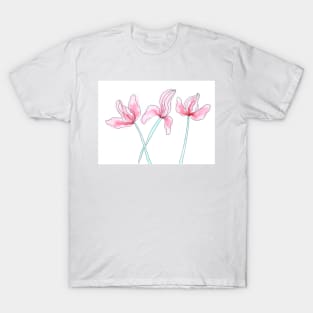 Watercolor, flowers, floral, flower, art decoration, sketch. Illustration hand drawn modern T-Shirt